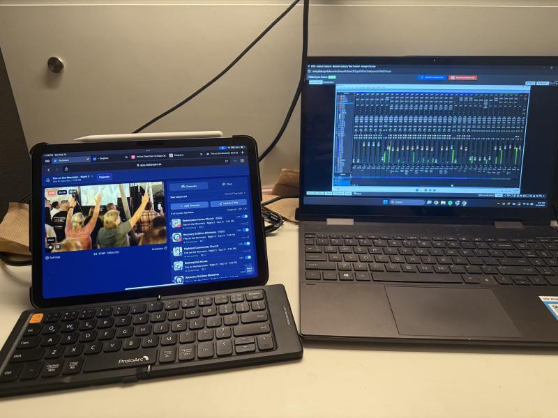 Running stream audio remotely from the hotel