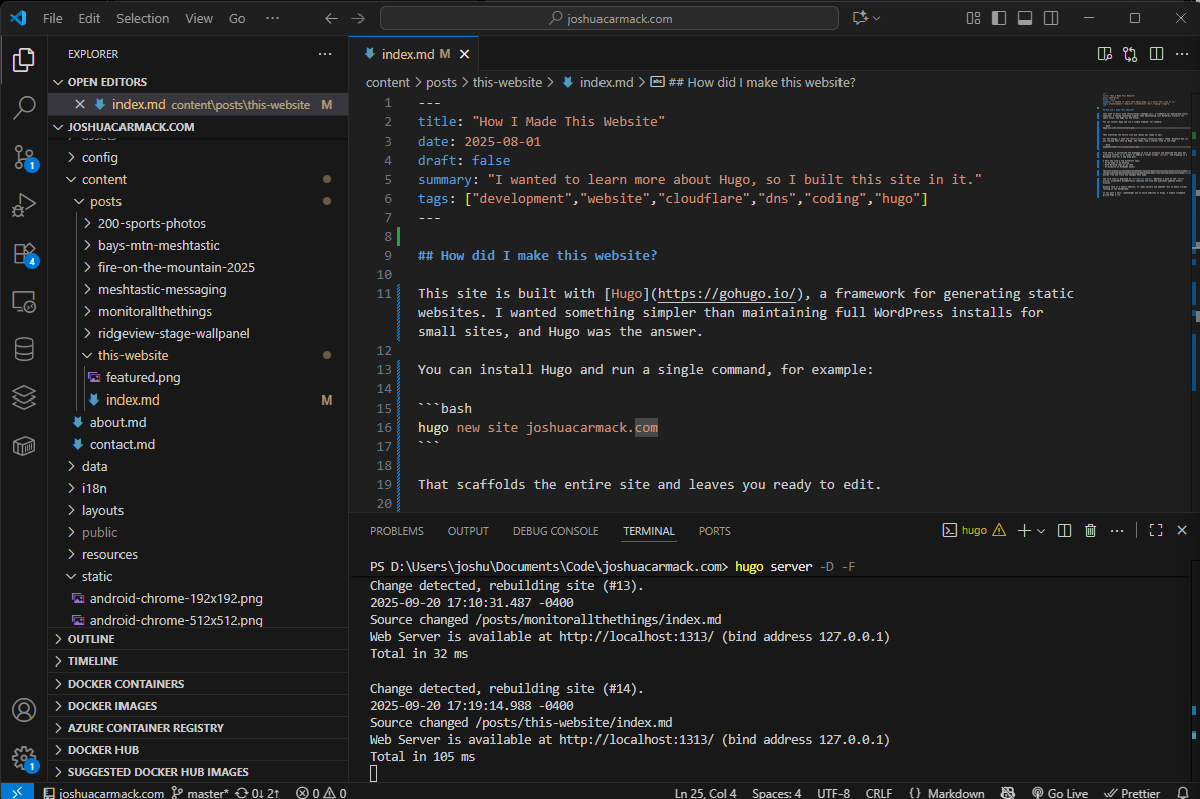 Featured image for How I Made This Website