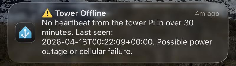 Alert screenshot
